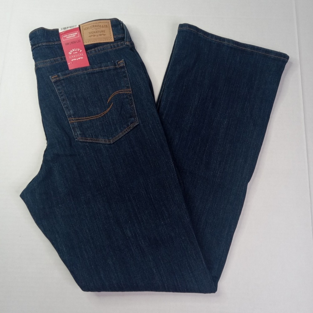 Levi Strauss Signature Mid Rise Bootcut Jeans Women's Size 10M 30x32 Blue‎